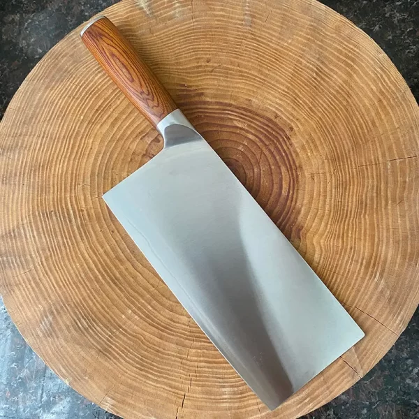 Chefs Cleaver Knife Wood Handle 3 Layers 10Cr15MoV Steel Sharp Slicing Longquan Kitchen Knives For Cutting 4